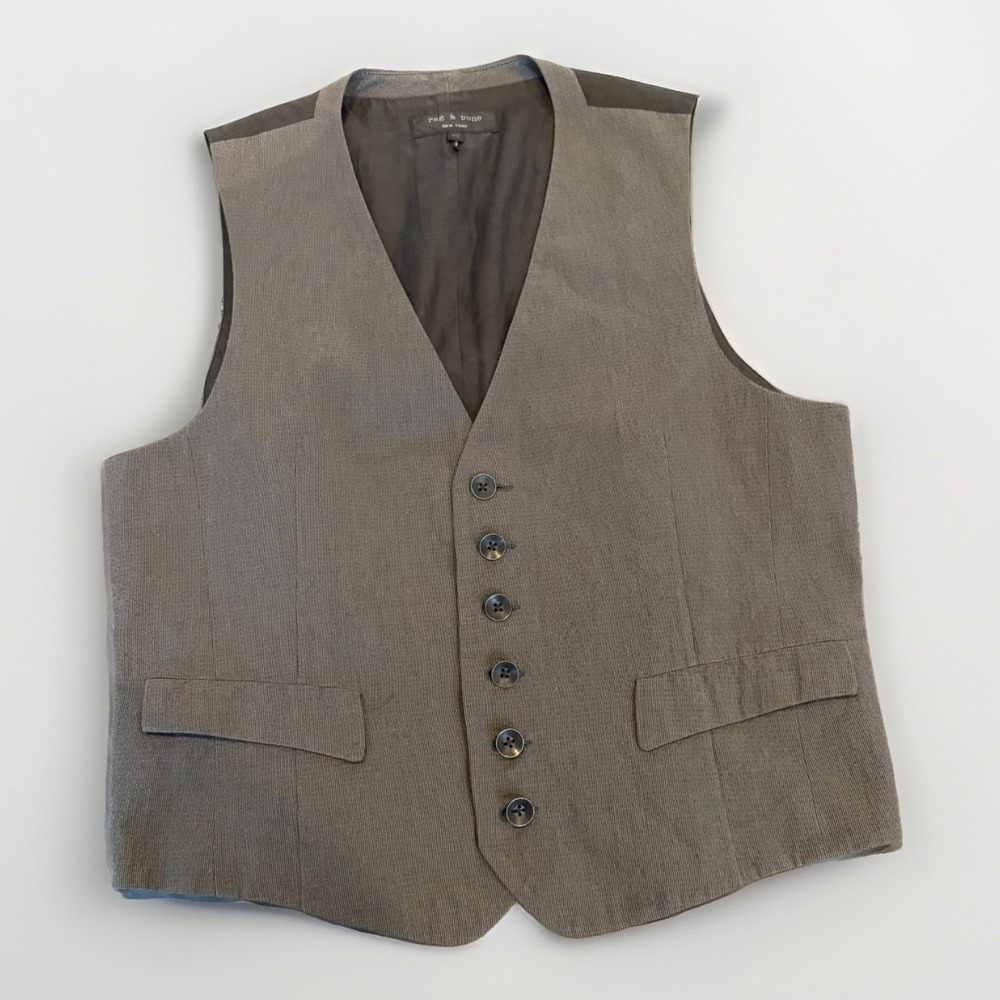 Vintage Rag & Bone Men's Vest, Sz 42, Gray, USA‎ , Waiter